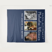 Achtergrondbanner voor pensioneringsfoto collage wandkleed (Voorkant (horizontaal))