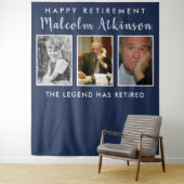 Achtergrondbanner voor pensioneringsfoto collage wandkleed (In situ)