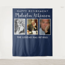 Achtergrondbanner voor pensioneringsfoto collage