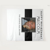 Achtergrondbannertapes van de pensioenpartij wandkleed (Voorkant (horizontaal))