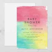 Achtergrondbedprintkaarten voor regenboogWaterverf Kaart (Voorkant / Achterkant)