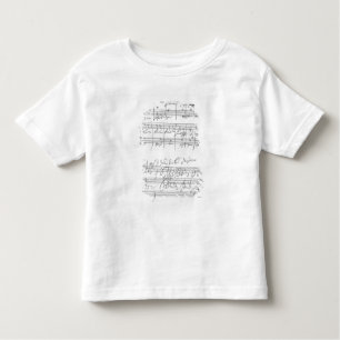 Achtergrondbeeld van een muziekpagina kinder shirts