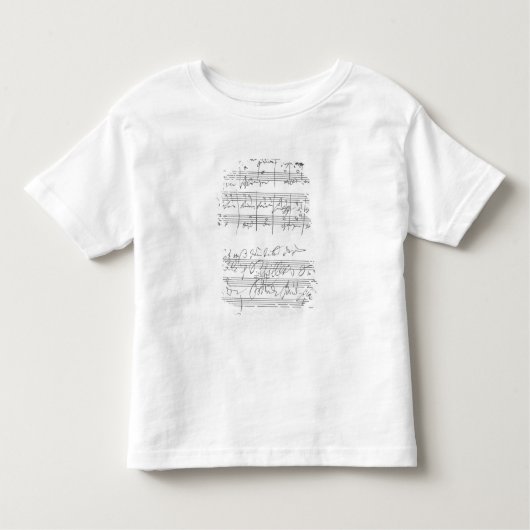 Achtergrondbeeld van een muziekpagina kinder shirts (Voorkant)