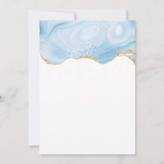 Achtergrondconventies met Elegant Blue en Gold Aga Kaart (Achterkant)