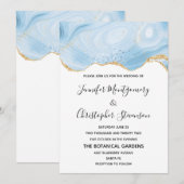 Achtergrondconventies met Elegant Blue en Gold Aga Kaart (Voorkant / Achterkant)