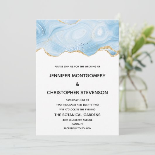 Achtergrondconventies met Elegant Blue en Gold Aga Kaart (Staand voorkant)