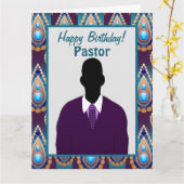 Achtergronddatum van de Amerikaanse predikant Ogee Kaart (Gele Bloem)