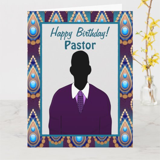 Achtergronddatum van de Amerikaanse predikant Ogee Kaart (Gele Bloem)