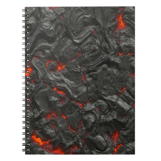achtergrondeffect vulkanische Lava Notitieboek (Voorkant)