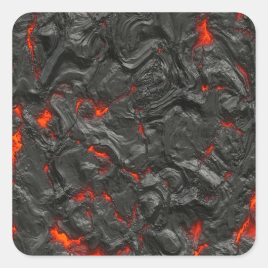 achtergrondeffect vulkanische Lava Vierkante Sticker (Voorkant)