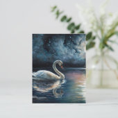 Achtergronden van het prachtige Swan-meer Feestdagenkaart (Staand voorkant)