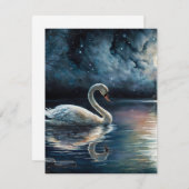 Achtergronden van het prachtige Swan-meer Feestdagenkaart (Voorkant / Achterkant)