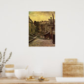 Achtergronden van oude huizen door Vincent van Gog Poster (Keuken)