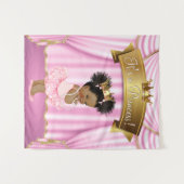 Achtergronden voor Afro-Amerikaans prinsesje baby  Wandkleed (Voorkant (horizontaal))