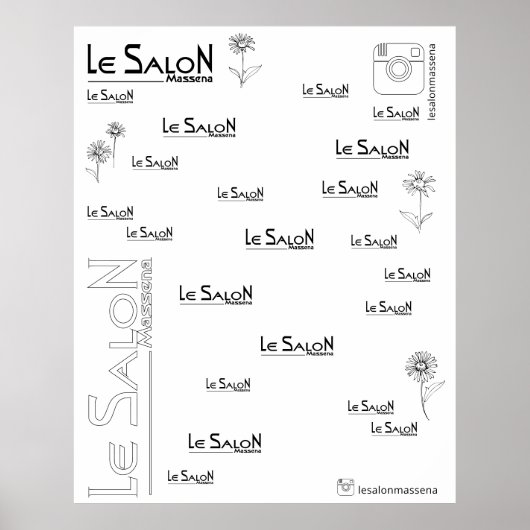 Achtergrondfoto: Instagram Le Salon Massena Poster (Voorkant)