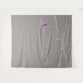 Achtergrondfoto van Origami Paper Crane Weddenscha Wandkleed (Voorkant (horizontaal))