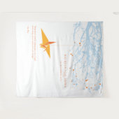 Achtergrondfoto van Origami Paper Crane Weddenscha Wandkleed (Voorkant (horizontaal))