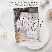 Achtergrondfoto voor Vellum Overlay Wedding Kaart