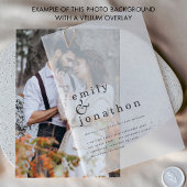 Achtergrondfoto voor Vellum Overlay Wedding Kaart