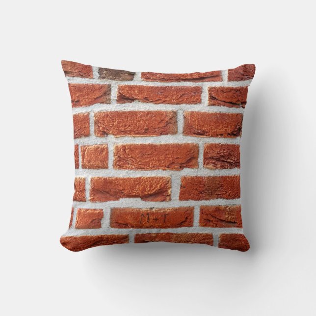 Achtergrondgebouw van de muur van een brick kussen (Voorkant)