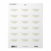 Achtergrondgeel - Adresetiketten Etiket (Full Sheet)