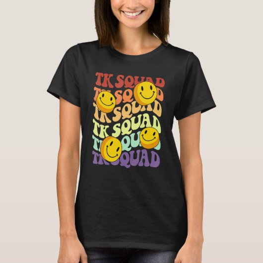 Achtergrondglimlach van de ploeg van de Tk T-shirt (Voorkant)