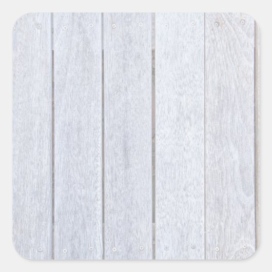 Achtergrondhout met gewhitespoelde oude weide vierkante sticker (Voorkant)
