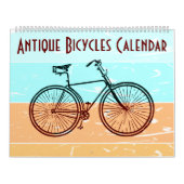 Achtergrondillustraties van fietsen Retro Kalender (Hoes)