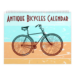  Achtergrondillustraties van fietsen Retro Kalender