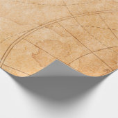 Achtergrondkaart van de schatten van de oude pirat cadeaupapier (Hoek)