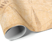 Achtergrondkaart van de schatten van de oude pirat cadeaupapier (Rol Hoek)