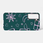 Achtergrondkaartje Kerstmis december Samsung Galaxy Hoesje (Achterkant horizontaal)