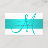 Achtergrondkleur Aqua Blue/DIY Visitekaartje (Voorkant)