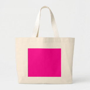 Achtergrondkleur FF0099 Fuchsia Magenta Hot Pink Grote Tote Bag