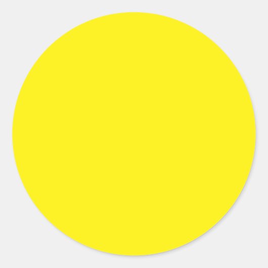 Achtergrondkleur - Geel Ronde Sticker (Voorkant)