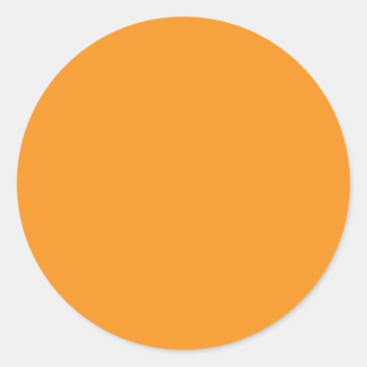 Achtergrondkleur - Oranje Ronde Sticker (Voorkant)