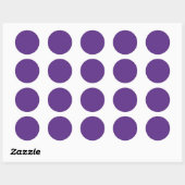 Achtergrondkleur - Paars Ronde Sticker (Vel)