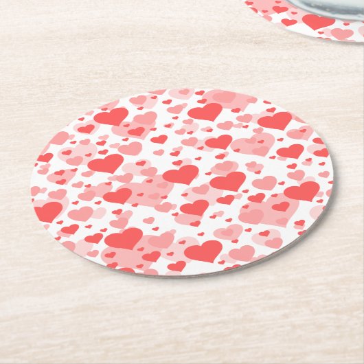  achtergrondkleur voor hart ronde kartonnen onderzetter (Gebogen)