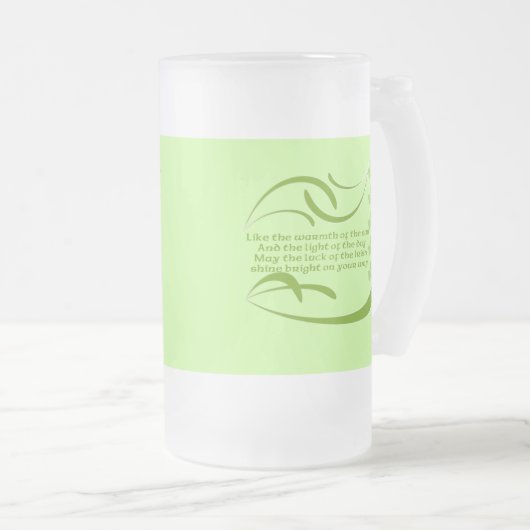 Achtergrondkleur wijzigen - Iers verzegelen Matglas Bierpul (Voorkant rechts)