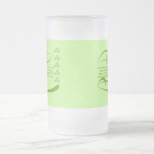 Achtergrondkleur wijzigen - Iers verzegelen Matglas Bierpul (Center)