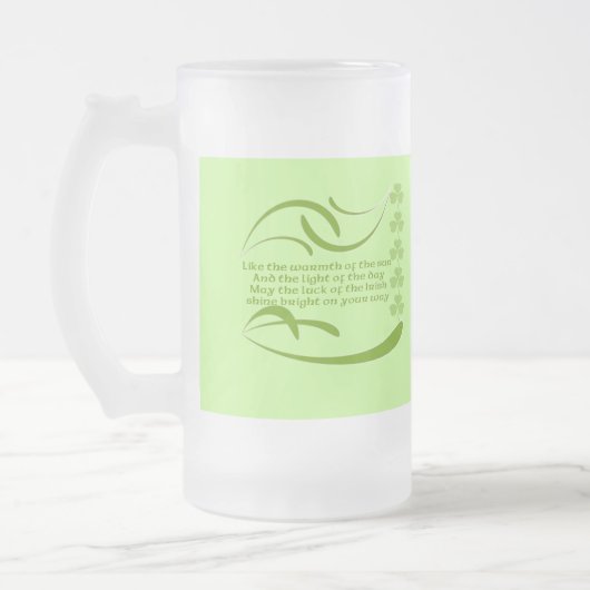 Achtergrondkleur wijzigen - Iers verzegelen Matglas Bierpul (Links)