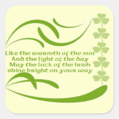 Achtergrondkleur wijzigen - Iers verzegelen Vierkante Sticker (Voorkant)