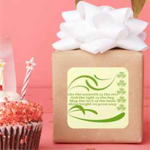 Achtergrondkleur wijzigen - Iers verzegelen Vierkante Sticker