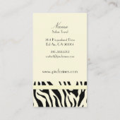 Achtergrondkleur Zebra print/DIY Visitekaartje (Achterkant)