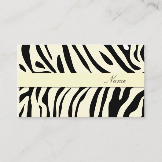 Achtergrondkleur Zebra print/DIY Visitekaartje (Voorkant)