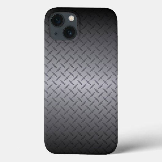 Achtergrondkunst van zwart tot grijs Diamondplate Case-Mate iPhone Case (Achterkant)