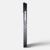 Achtergrondkunst van zwart tot grijs Diamondplate Case-Mate iPhone Case (Achterkant / Links)