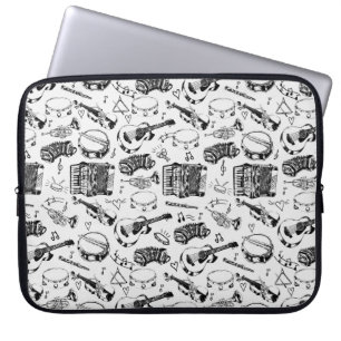 Achtergrondlaptophoes voor muziekinstrumenten laptop sleeve