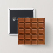 Achtergrondlogo van Chocolate bar Vierkante Button 5,1 Cm (Voorkant /achterkant)