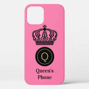Achtergrondmonogram van koningin op basis van tele Case-Mate iPhone case
